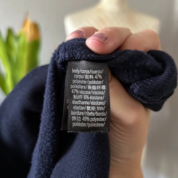 Victoria's Secret VS PINK Sport Pullover Drawstring Collar Navy Silver, Size S - Picture 8 of 9